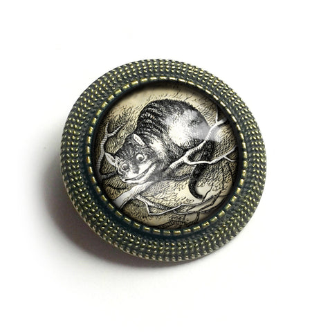Alice in Wonderland Cheshire Cat Vintage Inspired Pin Brooch