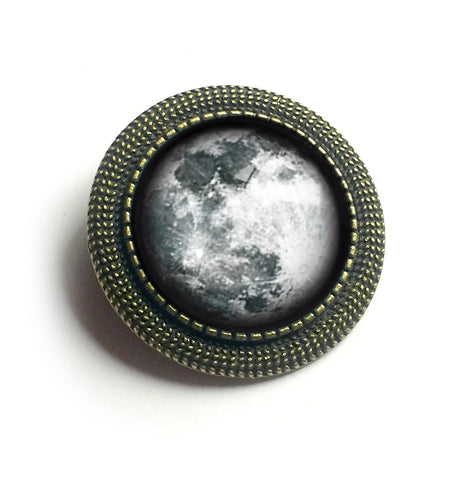 Full Moon Vintage Inspired Pin Brooch