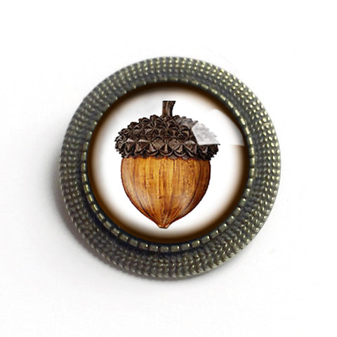 Mighty Acorn Vintage Inspired Pin Brooch