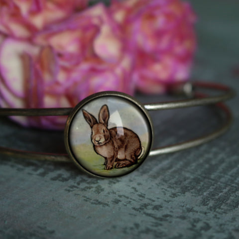 Baby Bunny Easter Rabbit Cuff Bracelet