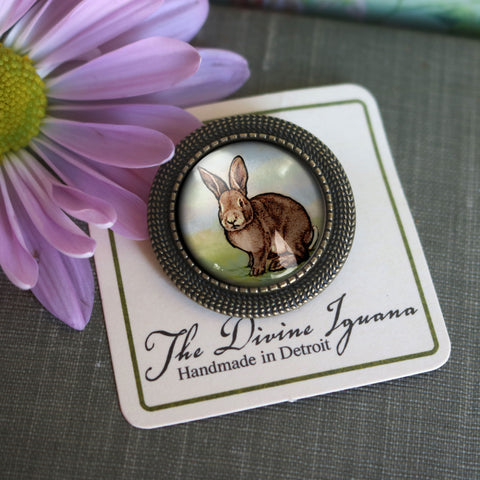 Baby Bunny Vintage Inspired Pin Brooch