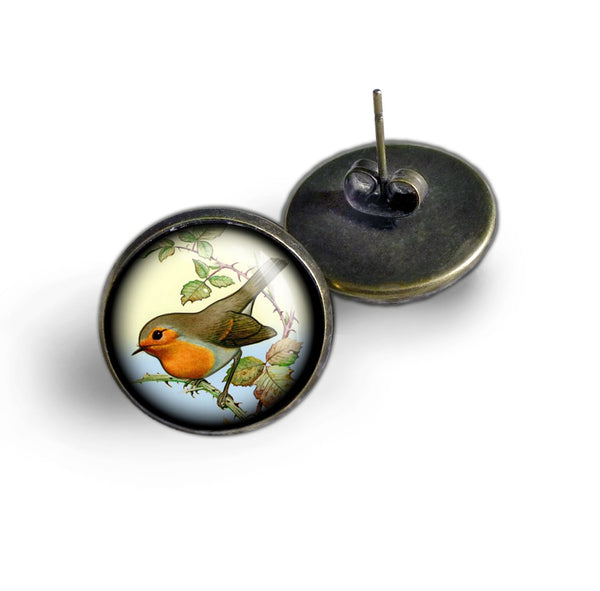Spring Robin Vintage Inspired Stud Earrings