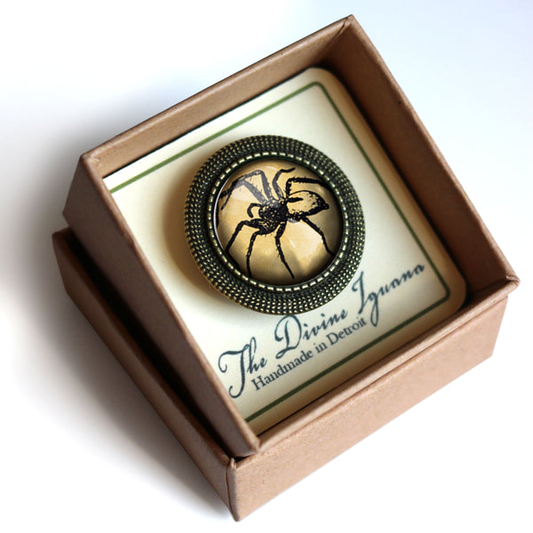 Spooky Spider Halloween Vintage Inspired Pin Brooch