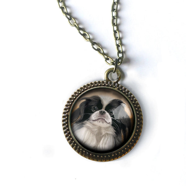 Japanese Chin Dog Large Pendant Necklace