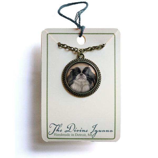 Japanese Chin Dog Large Pendant Necklace