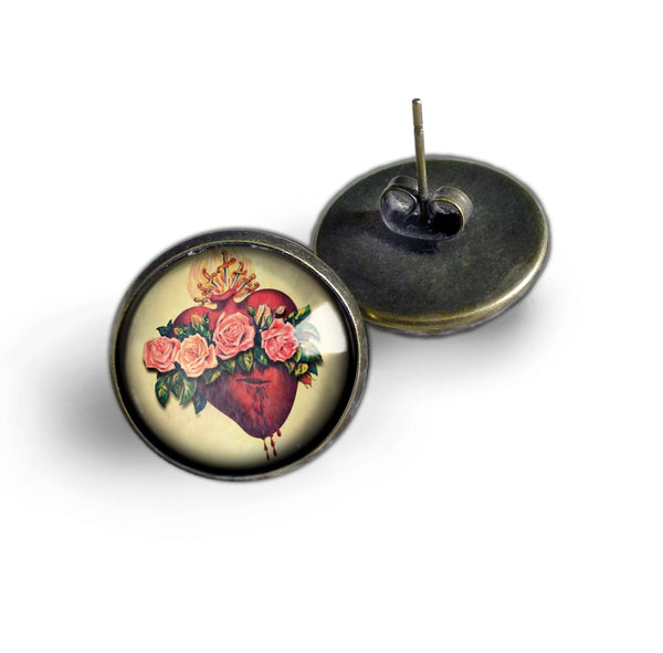 Immaculate Heart of Mary Stud Earrings