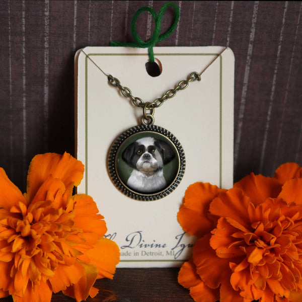 Shi-Tsu Dog Large Pendant Necklace