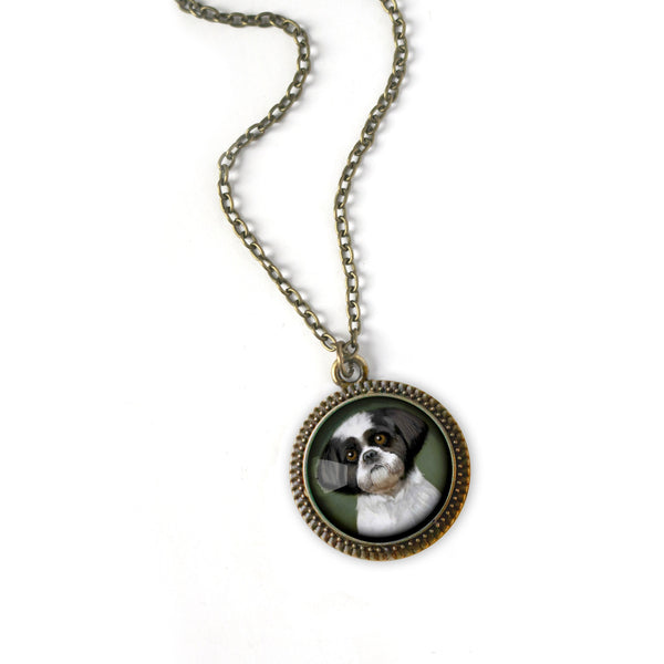 Shi-Tsu Dog Large Pendant Necklace