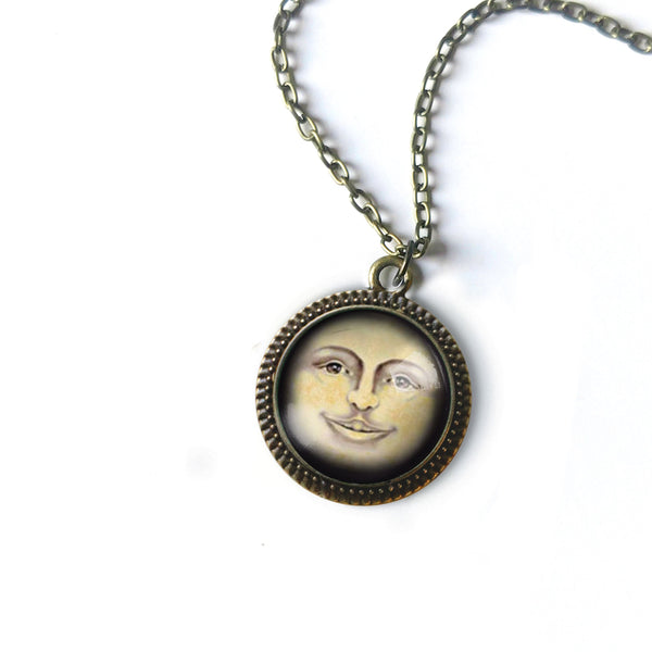 Man in the Moon Pendant Necklace