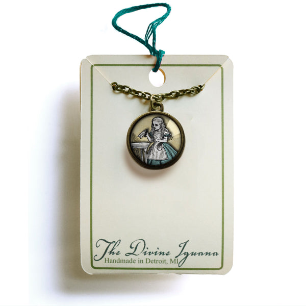 Alice in Wonderland "Drink Me" Potion Simple Reversible Pendant Necklace