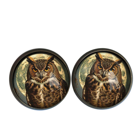Victorian Owl Vintage Inspired Cottagecore Stud Earrings