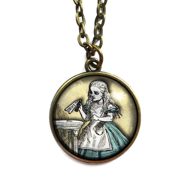 Alice in Wonderland "Drink Me"  Pendant Necklace