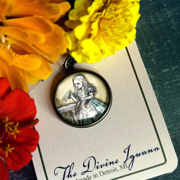 Alice in Wonderland "Drink Me"  Pendant Necklace