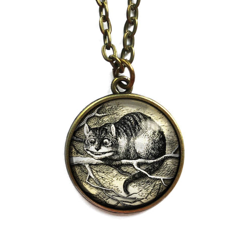 Alice in Wonderland Cheshire Cat  Pendant Necklace
