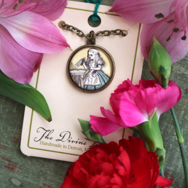 Alice in Wonderland "Drink Me"  Pendant Necklace