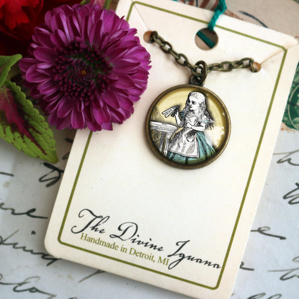 Alice in Wonderland "Drink Me"  Pendant Necklace