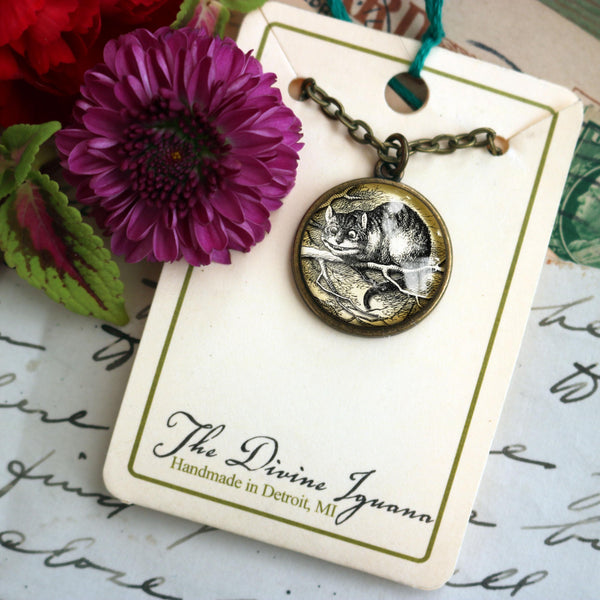Alice in Wonderland Cheshire Cat  Pendant Necklace