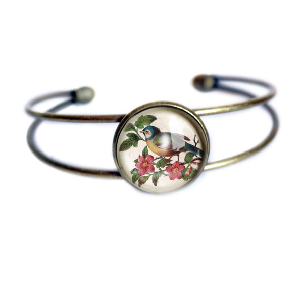 Victorian Bluebird Cuff Bracelet