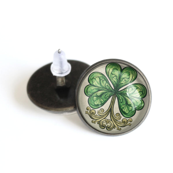 Classic Shamrock St Patrick's Day or Easter Stud Earrings