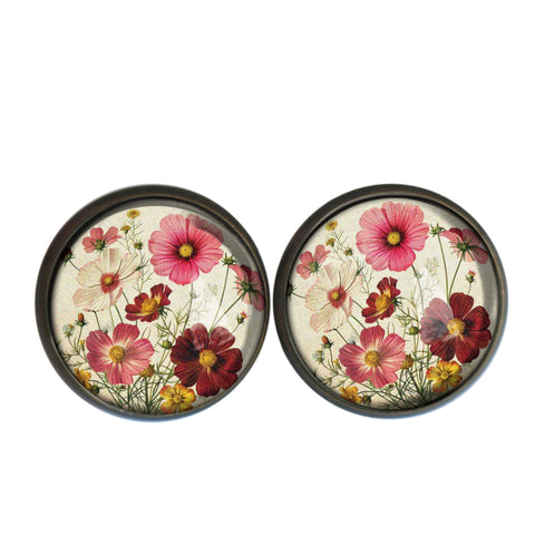 Cosmo Flowers Vintage Inspired Stud Earrings
