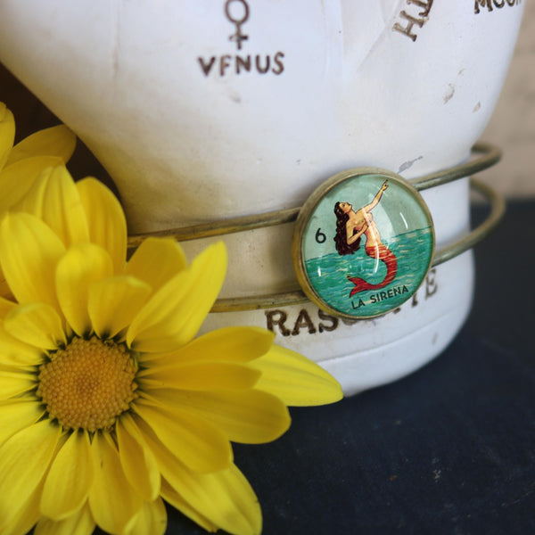 La Sirena Loteria Mermaid  Cuff Bracelet