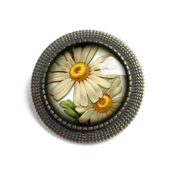 Daisy Flower Vintage Inspired Pin Brooch