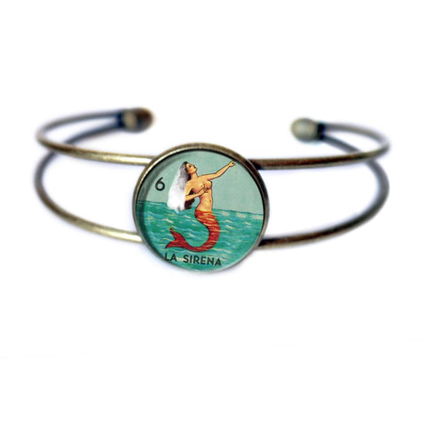 La Sirena Loteria Mermaid  Cuff Bracelet