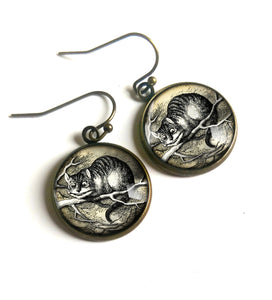 Alice in Wonderland Cheshire Cat Earrings