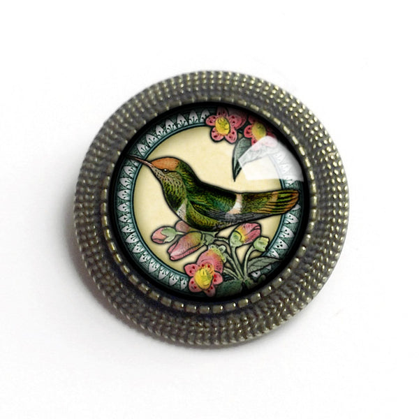 Hummingbird Vintage Inspired Pin Brooch