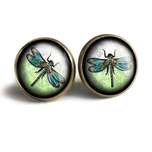 Dragonfly Vintage Inspired Stud Earrings