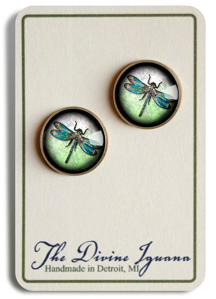 Dragonfly Vintage Inspired Stud Earrings