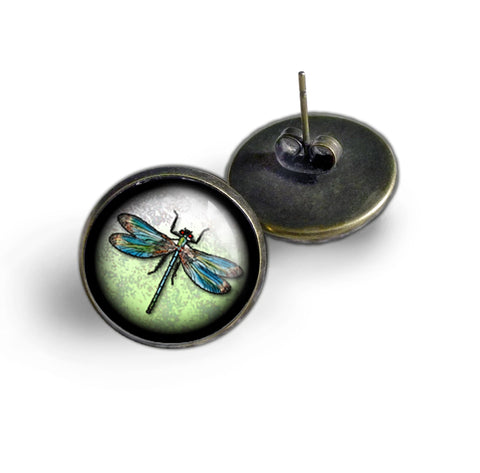 Dragonfly Vintage Inspired Stud Earrings