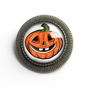 Retro Halloween Jack-O-Lantern Vintage Inspired Pin Brooch