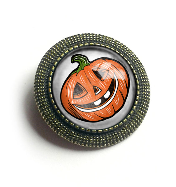 Retro Halloween Jack-O-Lantern Vintage Inspired Pin Brooch