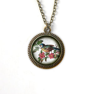 Blue Bird Large Pendant Necklace