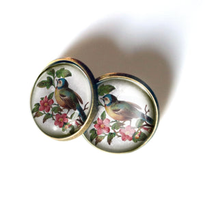 Blue Bird Vintage Inspired Stud Earrings