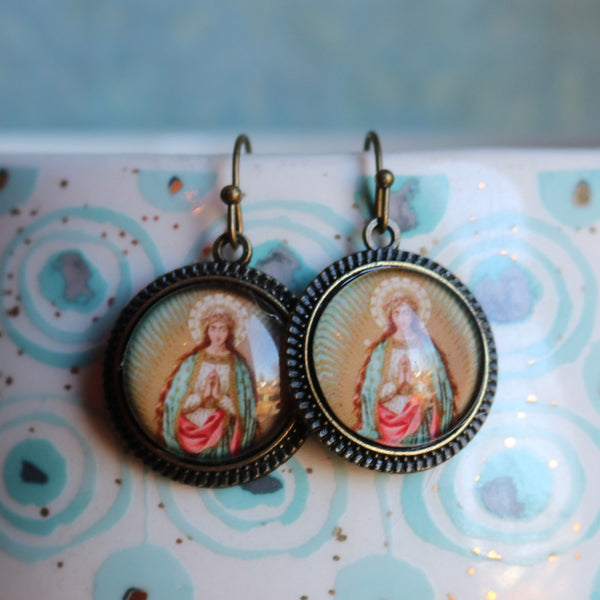 Our Lady of the Stars, Madonna of Guadalupe Earrings