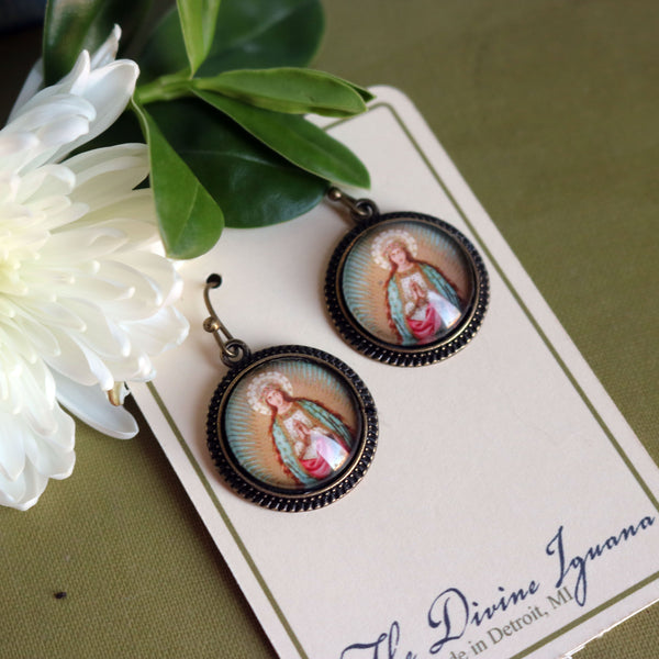 Our Lady of the Stars, Madonna of Guadalupe Earrings