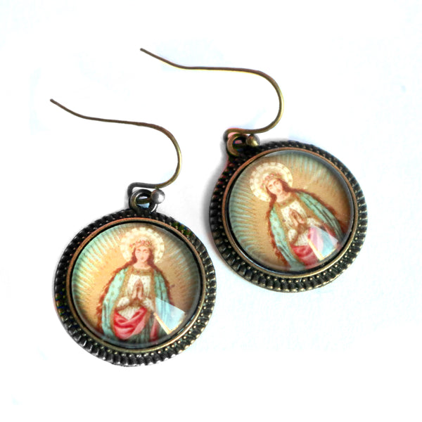 Our Lady of the Stars, Madonna of Guadalupe Earrings