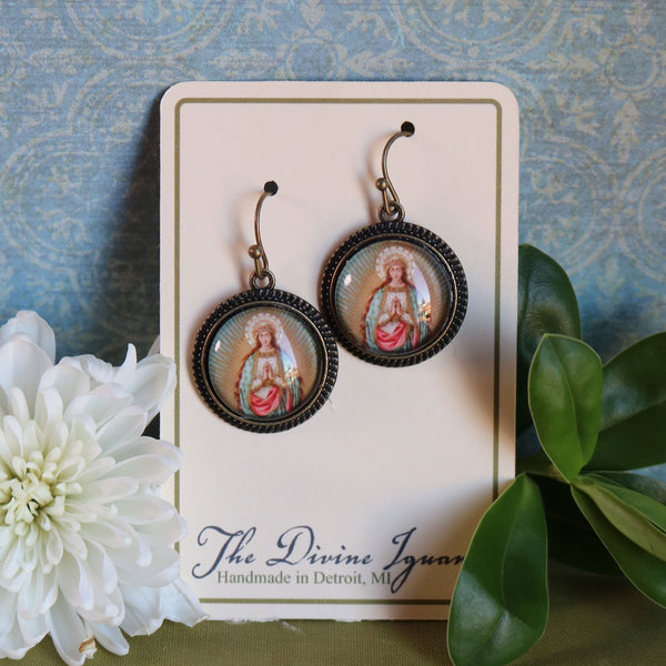 Our Lady of the Stars, Madonna of Guadalupe Earrings