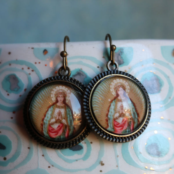 Our Lady of the Stars, Madonna of Guadalupe Earrings