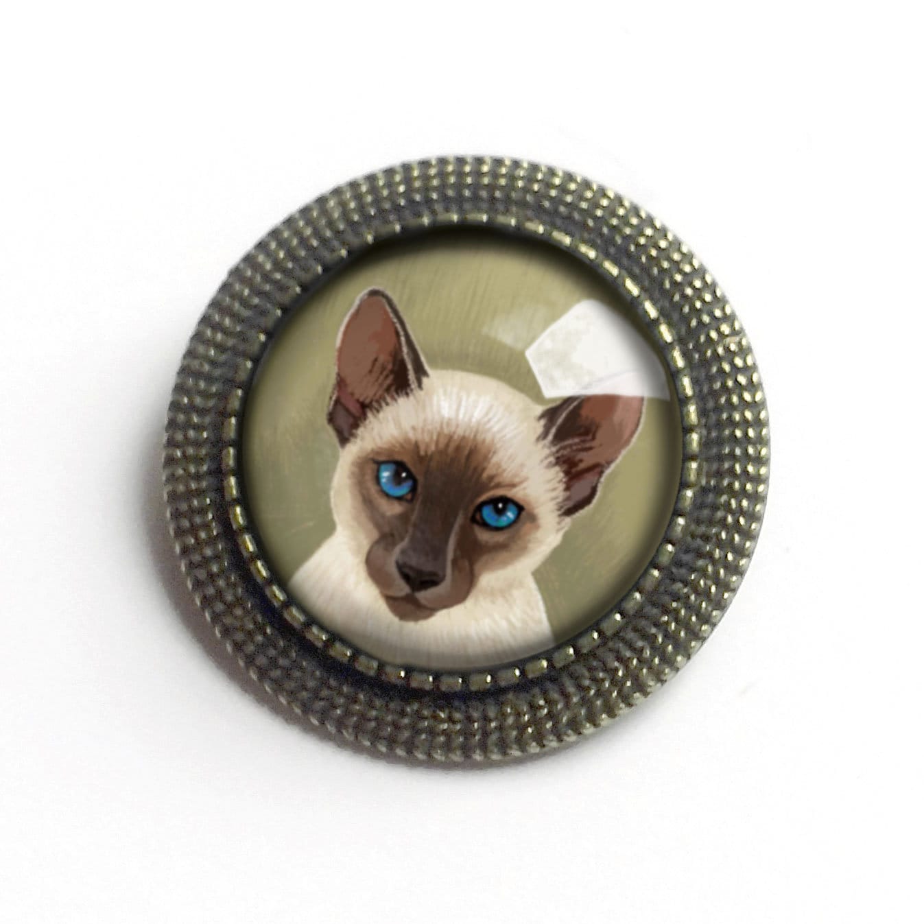 Siamese Cat Vintage Inspired Pin Brooch