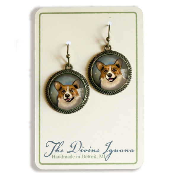 Welsh Corgi Dog Earrings