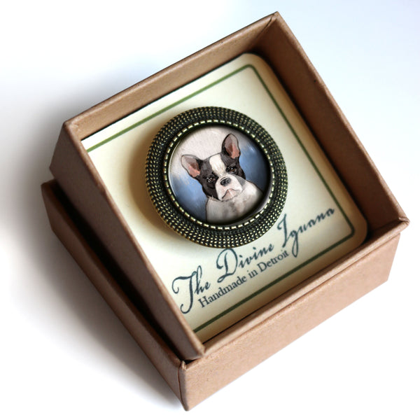 French Bulldog Vintage Inspired Pin Brooch