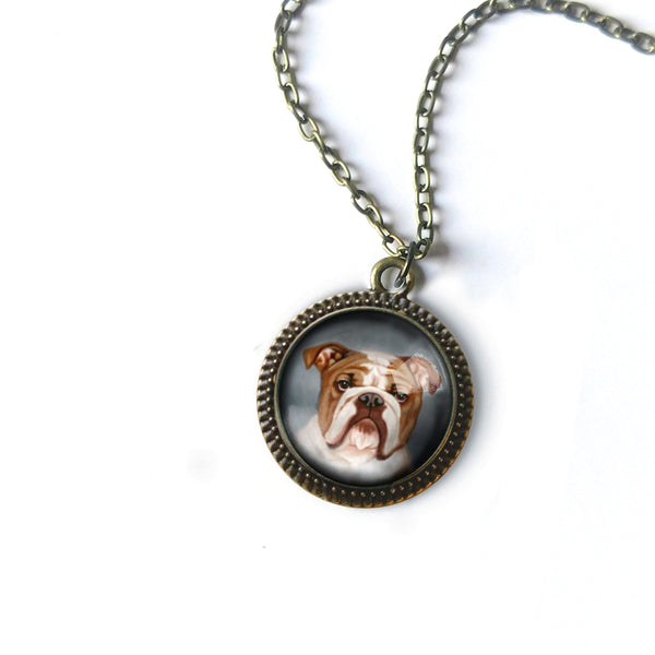 English Bulldog Pendant Necklace