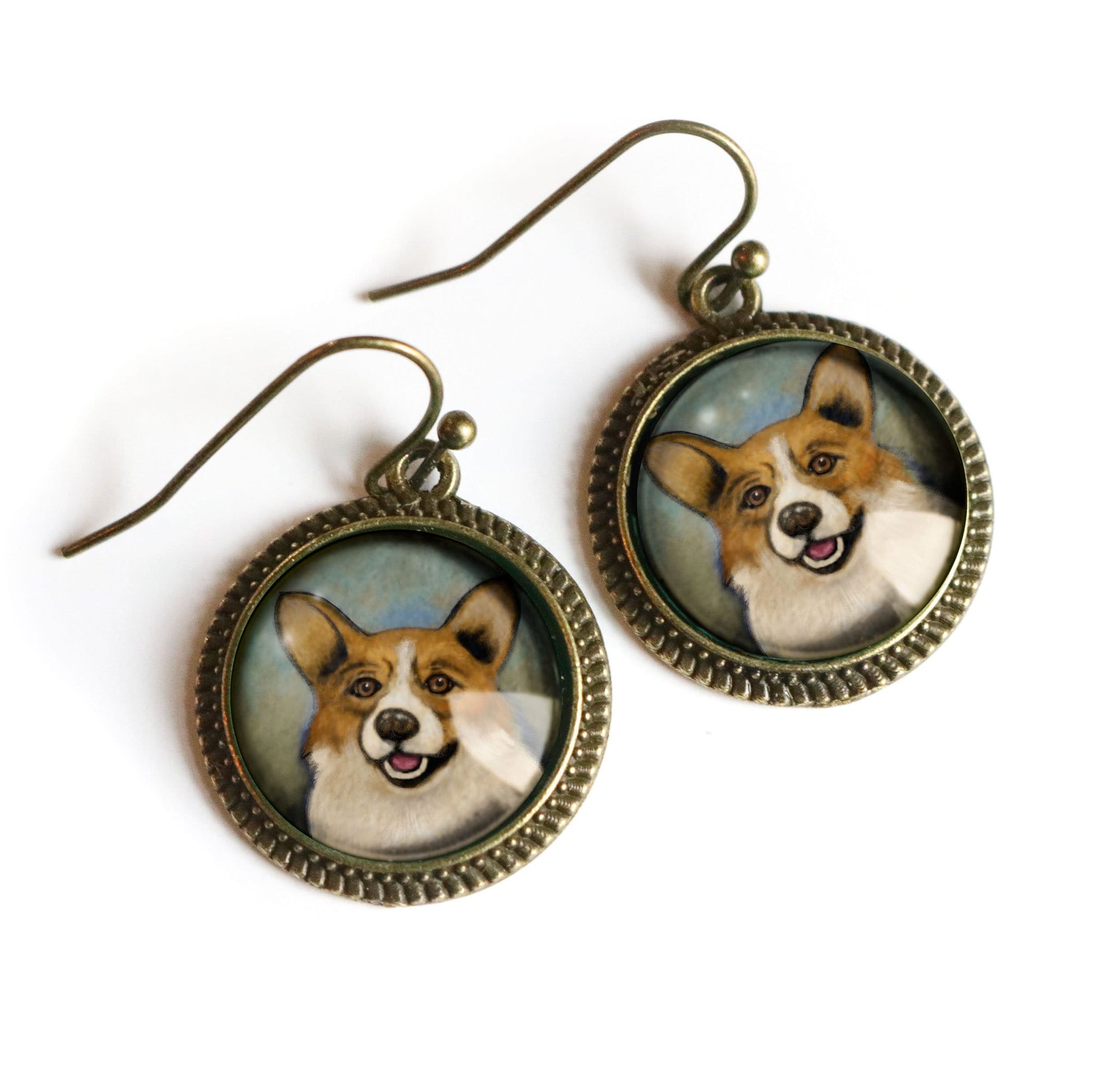 Welsh Corgi Dog Earrings