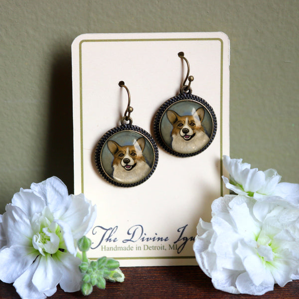 Welsh Corgi Dog Earrings