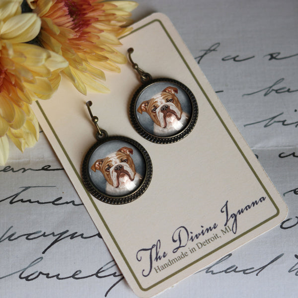 English Bulldog Earrings