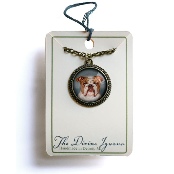 English Bulldog Pendant Necklace