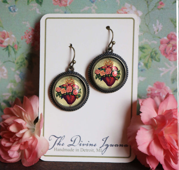 Immaculate Heart of Mary Earrings